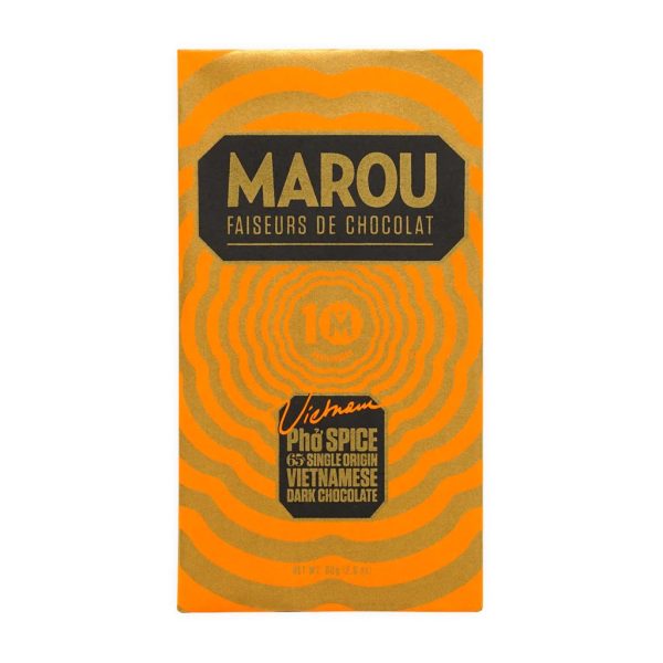 Marou: Sô cô la Gia vị Phở 65% Cacao - Thanh 80g