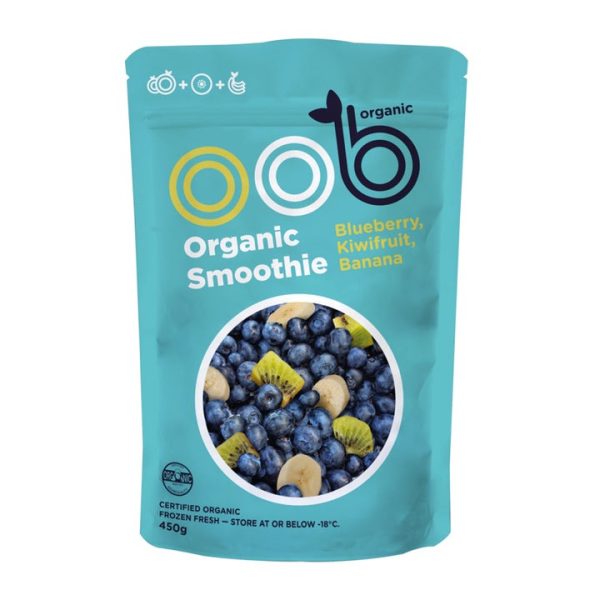 Hỗn hợp việt quất, chuối và kiwi hữu cơ đông lạnh OOB 450g