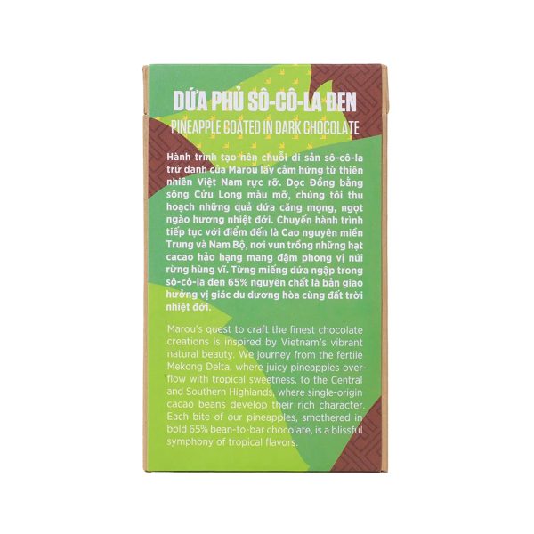 Marou: Dứa phủ socola đen - Hộp 100g